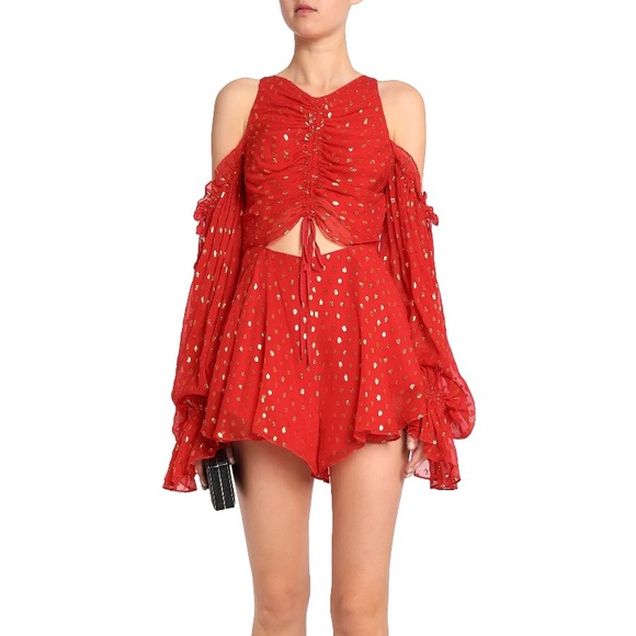 Alice McCall Pants - Alice McCall Did It Again Cold-ShoulderPlaysuit Romper